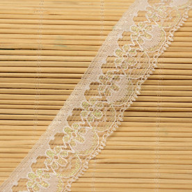 Кружево, цвет белый, ширина 30 мм, длина 90 см