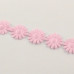 Лента кружевная Цветы ромашки, розовый цвет, 17 мм, 90 см