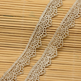 Кружевная лента, молочного цвета, 28 мм , 90 см