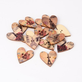 Набір ґудзиків "Пейзажі", 5 шт, 28 * 25 мм