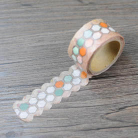 Декоративний скотч "Соти", 15 мм, 10 м, 1 шт