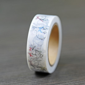 Декоративный скотч "Кролики", 15 мм, 10 м, 1 шт