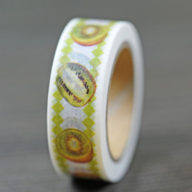 Декоративний скотч "Ківі", 15 мм, 10 м, 1 шт