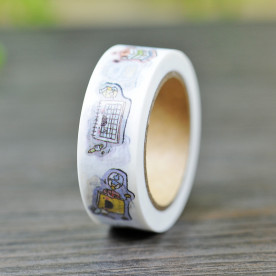 Декоративный скотч "Картинки", 15 мм, 10 м, 1 шт