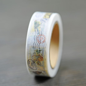 Декоративний скотч "Марки", 15 мм, 10 м, 1 шт