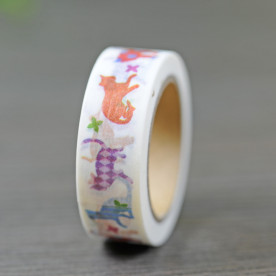 Декоративний скотч "Котики", 15 мм, 10 м, 1 шт