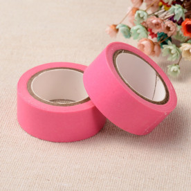 Декоративный скотч однотонный , ярко-розовый , 15 мм, 5 м