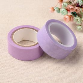 Декоративный скотч однотонный , лавандовый, 15 мм, 5 м