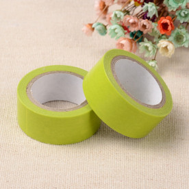 Декоративный скотч однотонный , лайм , 15 мм, 5 м