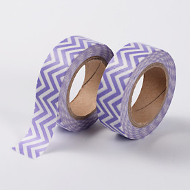 Декоративный скотч "Шеврон", сиреневый цвет, 15 мм, 10 м
