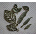 Набір підвісок "Листочки", антична бронза, 7 шт
