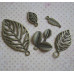 Набір підвісок "Листочки", антична бронза, 5 шт