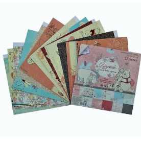 Набор бумаги "Дружба мне это нужно", 12 листов, 30*30 см, 160 г/м2