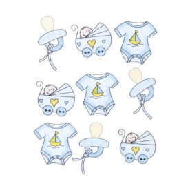 Набор декоративных элементов, Детский 2, голубой, 9 шт, Knorr Prandell