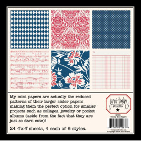 Набір міні-паперу Trendy - Mini Papers від Jenni Bowlin, 10x10 см, 24 листа
