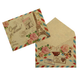 Конверт подарунковий "Париж", 1 шт, 7,5 * 9,8 см від АртУзор