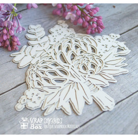 Чіпборд 3D "Букет", 95 * 104 мм від Scrapbox