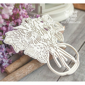 Чипборд 3D "Букет в вазе", 95*104 мм от Scrapbox