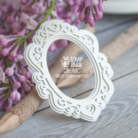 3d чипборд маленькая рамка с сердечком, 40*60 мм от Scrapbox