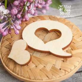 Бабл с сердечком, 51*40 мм от Scrapbox