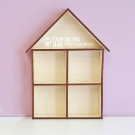 ШадоуБокс домик средний, 135*208*20 мм от Scrapbox