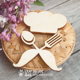 Набор чипборда "Шеф-повар", 74*49*50 мм от Scrapbox