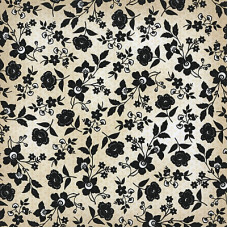 Одностороння Оксамитовий Скраппапір Tan Floral with Black Flocking від DCWV
