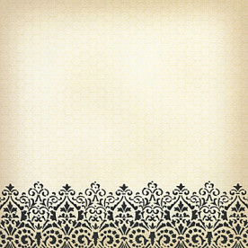 Одностороння Оксамитовий Скраппапір Black Flocked Paper - Bottom Edge від DCWV