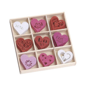 Набор мини-фигурок из фетра, Сердечки, 2х3 см, 9 шт, Knorr Prandell