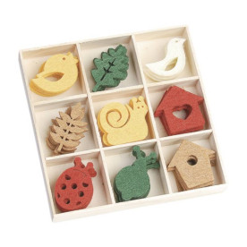 Набор мини-фигурок из фетра, Сад, 2х3 см, 9 шт, Knorr Prandell