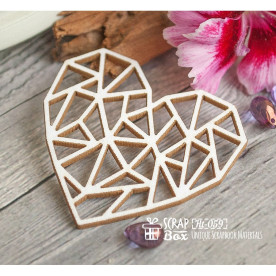 Чипборд "hipster" сердечко, 49*46 мм от Scrapbox