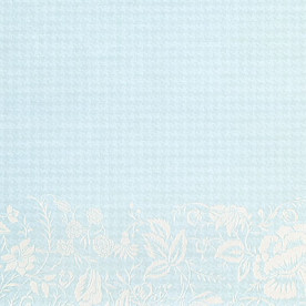 Односторонній скраппапір Blue Bottom Floral with Glitter від DCWV