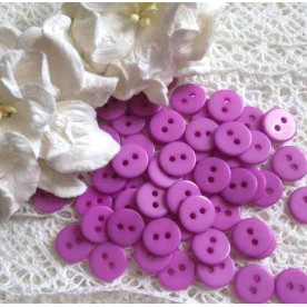 Набор круглых пластиковых пуговиц, 5 шт, фиолетовый