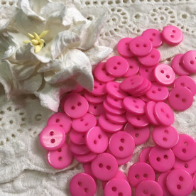 Набір круглих пластикових гудзиків, 5 шт, рожевий