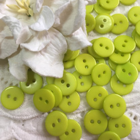 Набор круглых пластиковых пуговиц, 5 шт, салатовый