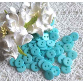 Набор круглых пластиковых пуговиц, 5 шт, бирюзовый