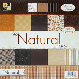 Набор скрапбумаги Natural 30x30 от DCWV, 24 листа
