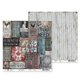 Двосторонній папір "Stream of time" 1, 30 * 30 см від ROSA