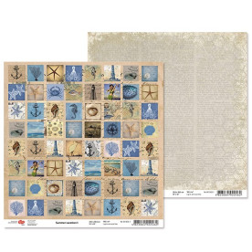 Двусторонняя бумага "Summer vacation" 1, 1 лист , 30*30 см от Rosa