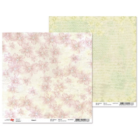 Двусторонняя бумага "Flora" 1, 1 лист , 30*30 см от Rosa