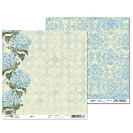 Двусторонняя бумага "Flora" 3, 1 лист , 30*30 см от Rosa