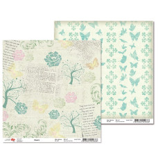 Двусторонняя бумага "Flora" 5, 1 лист , 30*30 см от Rosa