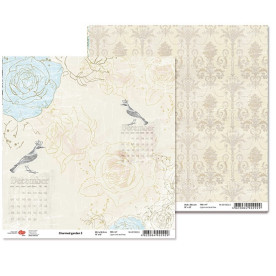 Двосторонній папір "Charmed garden" 3, 1 лист, 30 * 30 см від Rosa