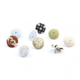 Набор тканевых брадсов Capella Stiched brads 9 шт. от BasicGrey