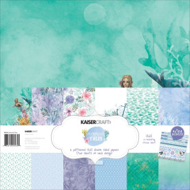 Набор бумаги Mermaid Tails, 12 листов + лист с наклейками от Kaisercraft 