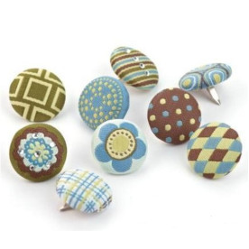 Набір тканинних брадс Marjolaine Stiched brads 9 шт. від BasicGrey