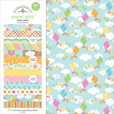 Набір паперу Spring, 8 листів + ​​лист з наклейками від Doodlebug