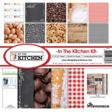 Набір паперу In The Kitchen, 30 * 30 см, 10 аркушів + лист з наклейками від Reminisce