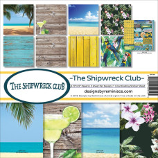 Набор бумаги Shipwreck Club, 30*30 см, 8 листов+лист с наклейками от Reminisce