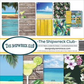 Набір паперу Shipwreck Club, 30 * 30 см, 8 листів + ​​лист з наклейками від Reminisce